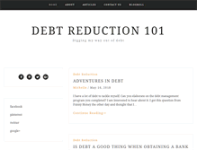 Tablet Screenshot of debtreduction101.com